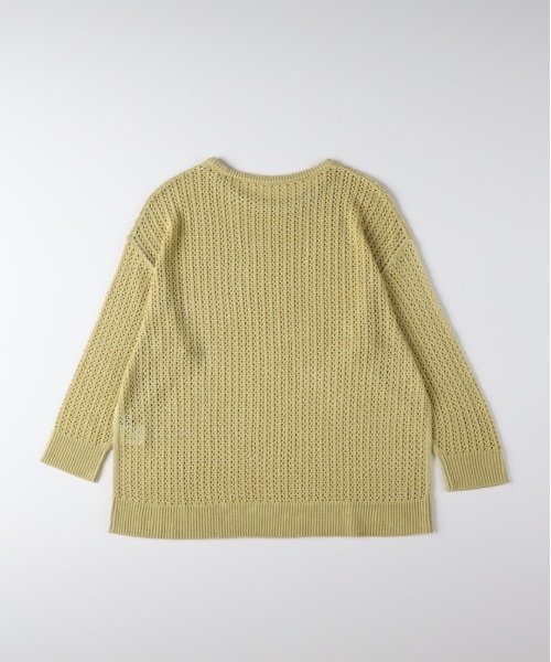 Right-on（ライトオン）の「【HONEYSUCKLE ROSE】透かし編みニットプルオーバー (シアーニット / ドロップショルダー / レイヤード)（ニット/セーター・レディース・ブラック/ライトイエロー/キナリ・L/M）」の17枚目の写真