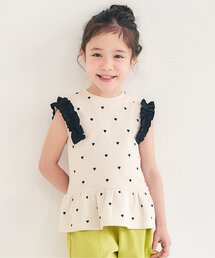 apres les cours | 【WEB限定】袖フリルワッフルTシャツ(Tシャツ/カットソー)