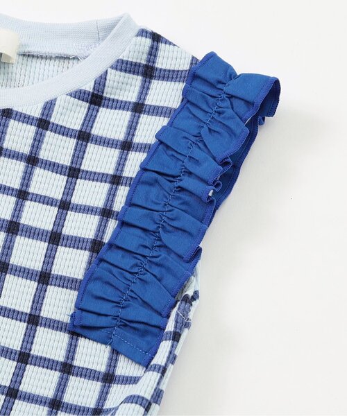 apres les cours(アプレレクール)の「【WEB限定】袖フリルワッフルTシャツ(Tシャツ/カットソー・キッズ・グリーン/ブラック/ブラウン/サックスブルー/レッド・110/100/80/120/90/140/130)」の20枚目の写真