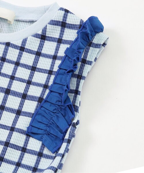 apres les cours(アプレレクール)の「【WEB限定】袖フリルワッフルTシャツ(Tシャツ/カットソー・キッズ・グリーン/ブラック/ブラウン/サックスブルー/レッド・110/100/80/120/90/140/130)」の21枚目の写真