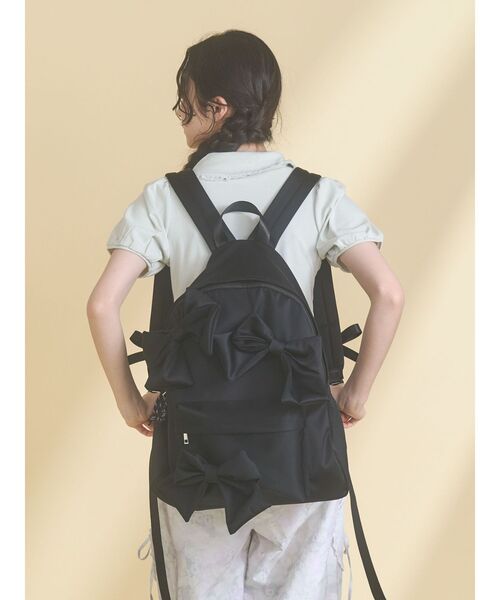 merry jenny（メリージェニー）の「リボンデコラティブリュック（バックパック/リュック・レディース・ブラック・FREE）」の3枚目の写真