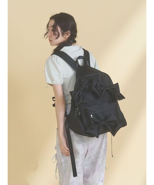 merry jenny（メリージェニー）の「リボンデコラティブリュック（バックパック/リュック・レディース・ブラック・FREE）」の4枚目の写真