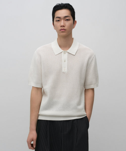 Closet Knit Polo Shirt [Ivorie] — вязаное поло (Айвори)