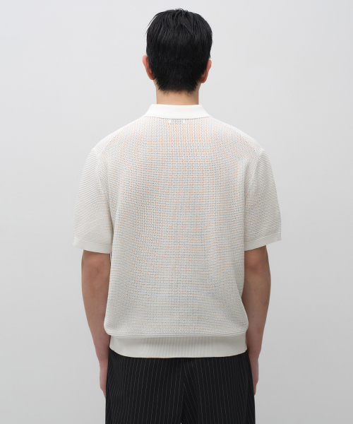 MUSINSA STANDARD（ムシンサスタンダード）の「クロシェニットポロシャツ[アイボリー]（ニット/セーター・メンズ・その他・MEDIUM/LARGE/X-LARGE/2XL/SMALL）」の3枚目の写真