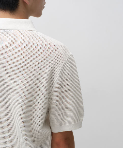 MUSINSA STANDARD（ムシンサスタンダード）の「クロシェニットポロシャツ[アイボリー]（ニット/セーター・メンズ・その他・MEDIUM/LARGE/X-LARGE/2XL/SMALL）」の5枚目の写真