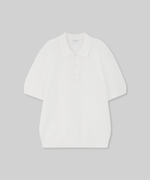 MUSINSA STANDARD（ムシンサスタンダード）の「クロシェニットポロシャツ[アイボリー]（ニット/セーター・メンズ・その他・MEDIUM/LARGE/X-LARGE/2XL/SMALL）」の7枚目の写真