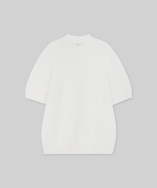 MUSINSA STANDARD（ムシンサスタンダード）の「クロシェニットポロシャツ[アイボリー]（ニット/セーター・メンズ・その他・MEDIUM/LARGE/X-LARGE/2XL/SMALL）」の8枚目の写真