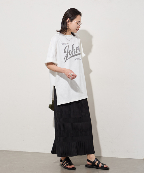 RIDING HIGH（ライディングハイ）の「別注【RIDING HIGH/ライディングハイ】マルドウラフィTEE（Tシャツ/カットソー・レディース・チャコールグレー/ホワイト/アイボリー・FREE）」の4枚目の写真