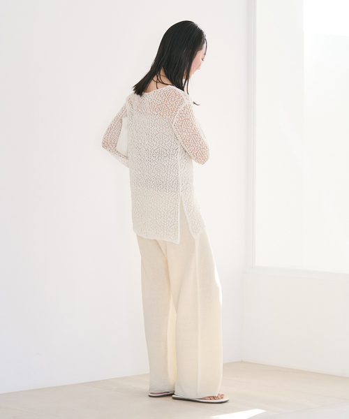 plage（プラージュ）の「ENRICA / エンリカ 別注 LACE プルオーバー（ニット/セーター・レディース・ブラック・FREE）」の20枚目の写真