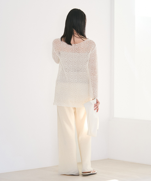 plage（プラージュ）の「ENRICA / エンリカ 別注 LACE プルオーバー（ニット/セーター・レディース・ブラック・FREE）」の21枚目の写真
