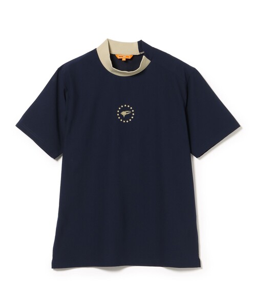 タグ付きORANGE LABEL 切替 Mock Neck シャツ BEAMS GOLF（ビームスゴルフ）の「ORANGE LABEL / フレックスドライ 襟