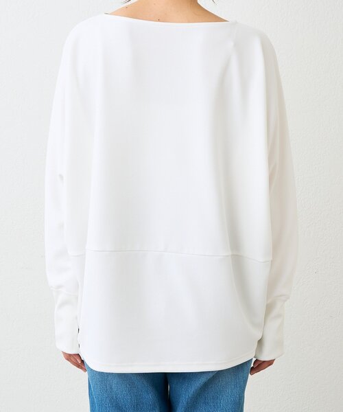 RIVE DROITE（リヴドロワ）の「【万能ブラウス】カットジョーゼットドルマンプルオーバー（Tシャツ/カットソー・レディース・チャコールグレー/オフホワイト/ベージュ・FREE）」の12枚目の写真