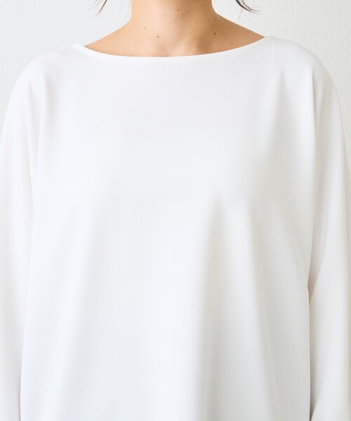 RIVE DROITE（リヴドロワ）の「【万能ブラウス】カットジョーゼットドルマンプルオーバー（Tシャツ/カットソー・レディース・チャコールグレー/オフホワイト/ベージュ・FREE）」の13枚目の写真