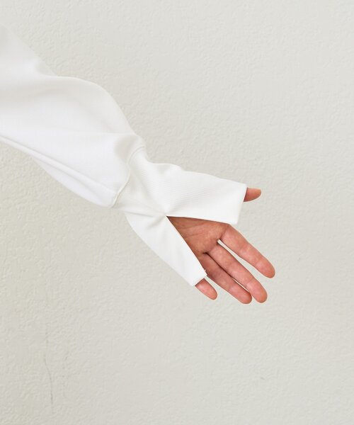 RIVE DROITE（リヴドロワ）の「【万能ブラウス】カットジョーゼットドルマンプルオーバー（Tシャツ/カットソー・レディース・チャコールグレー/オフホワイト/ベージュ・FREE）」の15枚目の写真