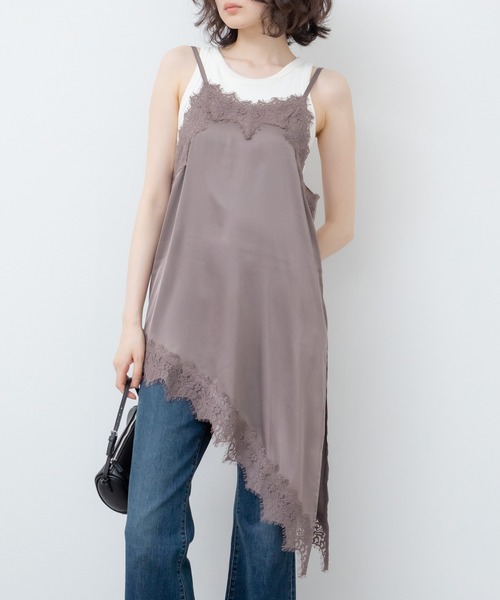 HEILIS（ヘイリス）の「レースキャミワンピース（ワンピース・レディース・ベージュ/ブラウン・FREE）」の2枚目の写真