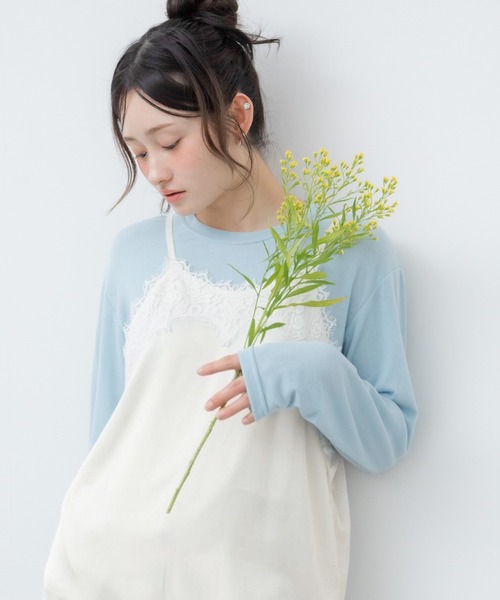 HEILIS（ヘイリス）の「レースキャミワンピース（ワンピース・レディース・ベージュ/ブラウン・FREE）」の12枚目の写真