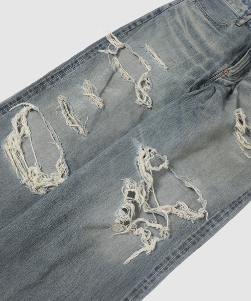 SUGARHILL(シュガーヒル)の「DESTRESSED MODERN DENIM WIDE CUT(デニムパンツ・メンズ・ブルー系その他・32/30/34)」の4枚目の写真