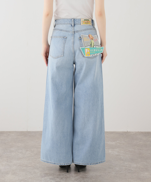 La TOTALITE（ラトータリテ）の「【洗える】PICCADILLY/ピカデリー ワイドデニム（デニムパンツ・レディース・サックスブルー・27/26/25）」の7枚目の写真