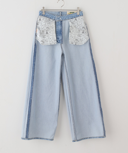 La TOTALITE（ラトータリテ）の「【洗える】PICCADILLY/ピカデリー ワイドデニム（デニムパンツ・レディース・サックスブルー・27/26/25）」の14枚目の写真