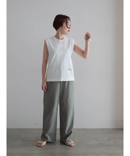 FIL DE FER(フィルデフェール)の「USA COTTON ノースリP/O(タンクトップ・レディース・ホワイト/ブラウン/レッド・FREE)」の18枚目の写真