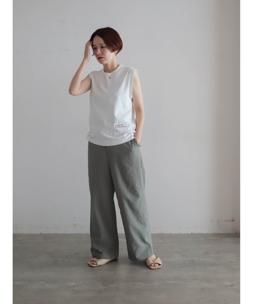 FIL DE FER(フィルデフェール)の「USA COTTON ノースリP/O(タンクトップ・レディース・ホワイト/ブラウン/レッド・FREE)」の20枚目の写真