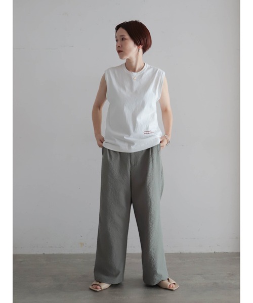 FIL DE FER(フィルデフェール)の「USA COTTON ノースリP/O(タンクトップ・レディース・ホワイト/ブラウン/レッド・FREE)」の21枚目の写真