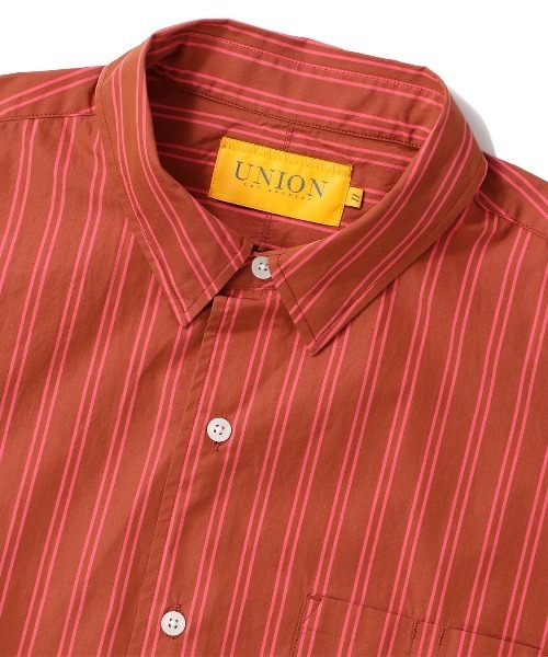 UNION（UNION TOKYO）（ユニオン）の「UNION TOKYO GRAMERCY SS SHIRT ユニオントーキョー ショートスリーブシャツ（シャツ/ブラウス・メンズ・ライトブルー/ダークブラウン・XL/L/M/S）」の3枚目の写真