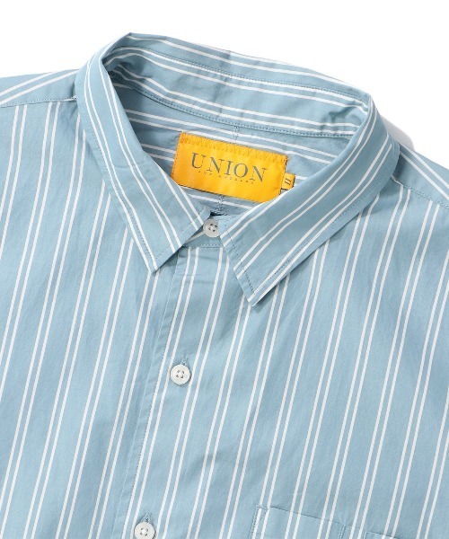 UNION（UNION TOKYO）（ユニオン）の「UNION TOKYO GRAMERCY SS SHIRT ユニオントーキョー ショートスリーブシャツ（シャツ/ブラウス・メンズ・ライトブルー/ダークブラウン・XL/L/M/S）」の6枚目の写真