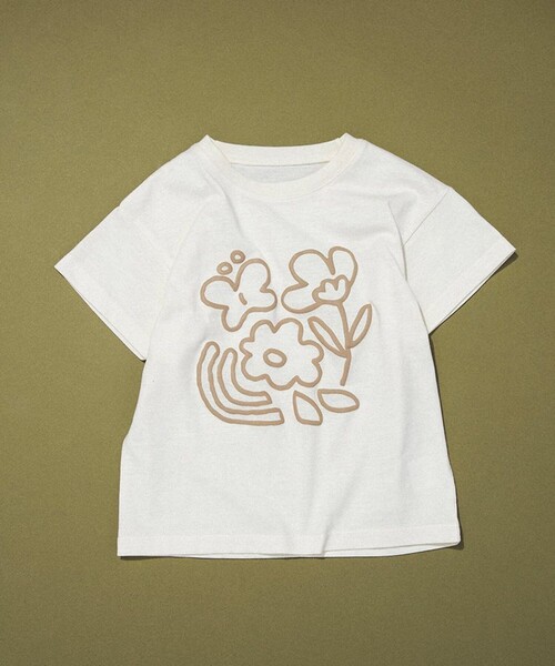 aBity select（アビティセレクト）の「【aBity select./アビティセレクト】ニュアンスフラワープリント半袖Tシャツ（Tシャツ/カットソー・キッズ・ライトピンク/チャコールグレー/アイボリー・90/100/110/120/130）」の12枚目の写真