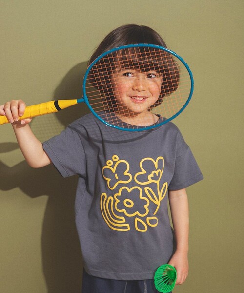 aBity select（アビティセレクト）の「【aBity select./アビティセレクト】ニュアンスフラワープリント半袖Tシャツ（Tシャツ/カットソー・キッズ・ライトピンク/チャコールグレー/アイボリー・90/100/110/120/130）」の16枚目の写真