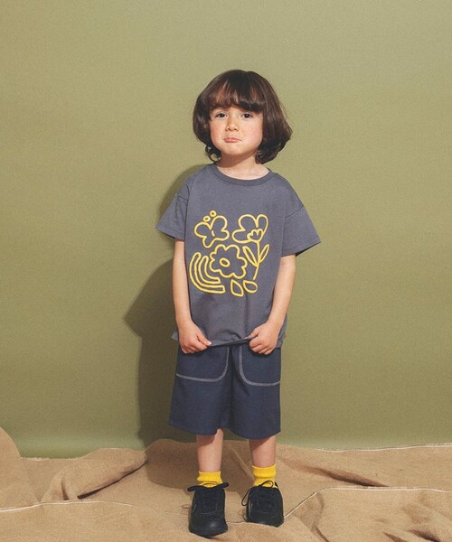 aBity select（アビティセレクト）の「【aBity select./アビティセレクト】ニュアンスフラワープリント半袖Tシャツ（Tシャツ/カットソー・キッズ・ライトピンク/チャコールグレー/アイボリー・90/100/110/120/130）」の14枚目の写真
