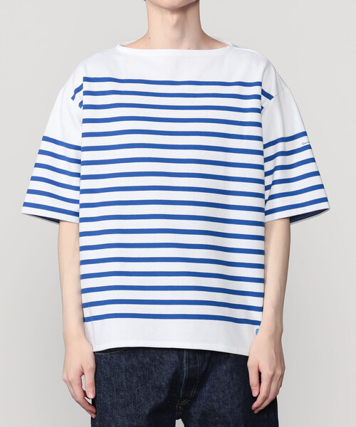 ORCIVAL（オーシバル）の「ORCIVAL | ラッセル ワイド ボートネック 半袖バスクシャツ MEN（Tシャツ/カットソー・メンズ・グレー系その他/イエロー系その他/ブルー系その他2/ブルー系その他・4/5/3）」の12枚目の写真