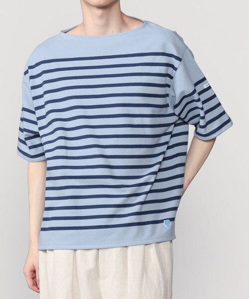 ORCIVAL（オーシバル）の「ORCIVAL | ラッセル ワイド ボートネック 半袖バスクシャツ MEN（Tシャツ/カットソー・メンズ・グレー系その他/イエロー系その他/ブルー系その他2/ブルー系その他・4/5/3）」の17枚目の写真