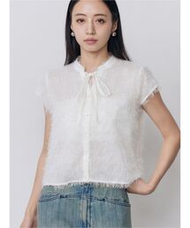 MURUA | フレンチスリーブフリンジブラウス(シャツ/ブラウス)