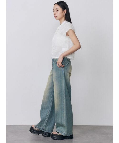 MURUA（ムルーア）の「フレンチスリーブフリンジブラウス（シャツ/ブラウス・レディース・ホワイト/ブラック・FREE）」の20枚目の写真