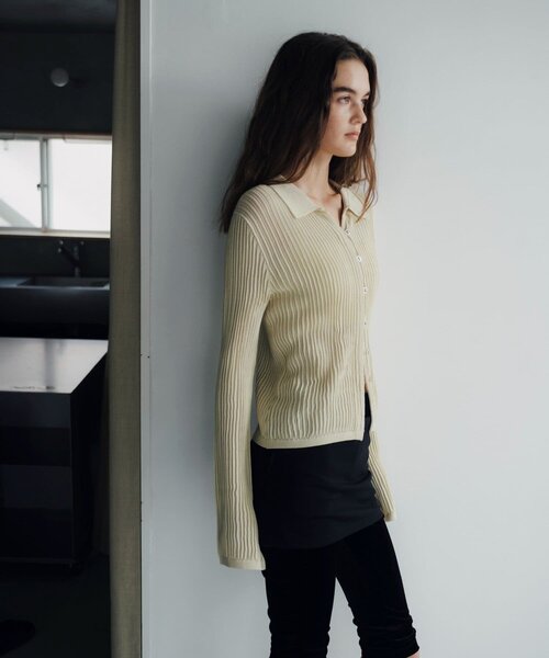 SHENERY（シーナリー）の「【Pasterip】ポロニットサマーカーディガン（カーディガン/ボレロ・レディース・サックスブルー/アイボリー/グレー・FREE）」の20枚目の写真