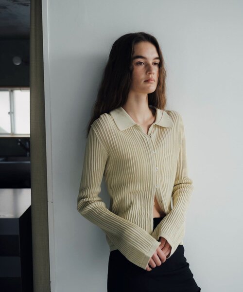 SHENERY（シーナリー）の「【Pasterip】ポロニットサマーカーディガン（カーディガン/ボレロ・レディース・サックスブルー/アイボリー/グレー・FREE）」の21枚目の写真