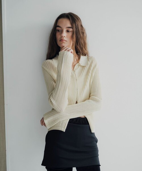 SHENERY（シーナリー）の「【Pasterip】ポロニットサマーカーディガン（カーディガン/ボレロ・レディース・サックスブルー/アイボリー/グレー・FREE）」の22枚目の写真