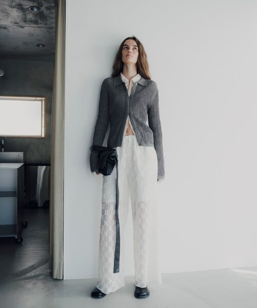 SHENERY（シーナリー）の「【Pasterip】ポロニットサマーカーディガン（カーディガン/ボレロ・レディース・サックスブルー/アイボリー/グレー・FREE）」の8枚目の写真