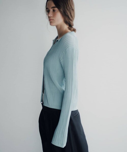 SHENERY（シーナリー）の「【Pasterip】ポロニットサマーカーディガン（カーディガン/ボレロ・レディース・サックスブルー/アイボリー/グレー・FREE）」の13枚目の写真