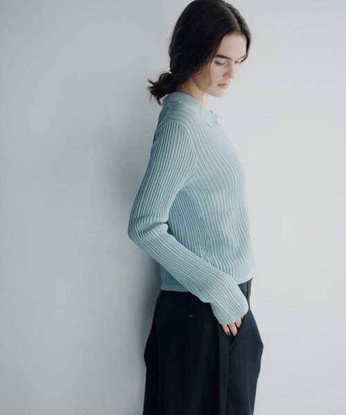 SHENERY（シーナリー）の「【Pasterip】ポロニットサマーカーディガン（カーディガン/ボレロ・レディース・サックスブルー/アイボリー/グレー・FREE）」の15枚目の写真