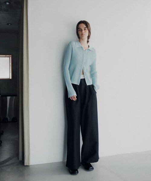 SHENERY（シーナリー）の「【Pasterip】ポロニットサマーカーディガン（カーディガン/ボレロ・レディース・サックスブルー/アイボリー/グレー・FREE）」の17枚目の写真