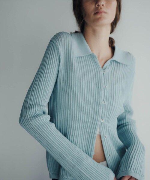 SHENERY（シーナリー）の「【Pasterip】ポロニットサマーカーディガン（カーディガン/ボレロ・レディース・サックスブルー/アイボリー/グレー・FREE）」の18枚目の写真