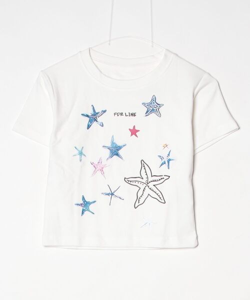 gossip！ロサンゼルス（ゴシップロサンゼルス）の「Y2K スタープリント 半袖 Tシャツ（Tシャツ/カットソー・レディース・ホワイト・M）」の3枚目の写真