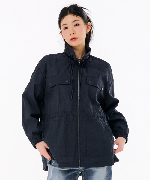 CHASECULT(チェイスカルト)の「レディース ハイネックサファリジャンパー-FBRG4173C04(ミリタリージャケット・メンズ・ネイビー・FRE)」の4枚目の写真
