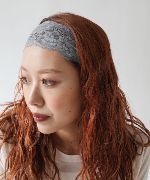Port(ポート)の「【 Port / ポート 】 総レース ナチュラル ヘアバンド(ヘアバンド・レディース・ブラック/グレー/ホワイト・FREE)」の8枚目の写真