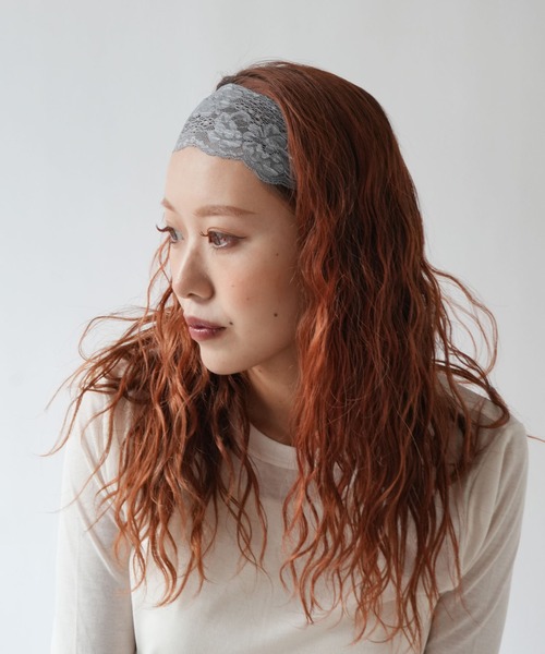 Port(ポート)の「【 Port / ポート 】 総レース ナチュラル ヘアバンド(ヘアバンド・レディース・ブラック/グレー/ホワイト・FREE)」の14枚目の写真
