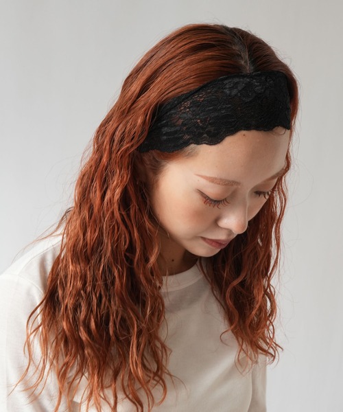 Port(ポート)の「【 Port / ポート 】 総レース ナチュラル ヘアバンド(ヘアバンド・レディース・ブラック/グレー/ホワイト・FREE)」の9枚目の写真