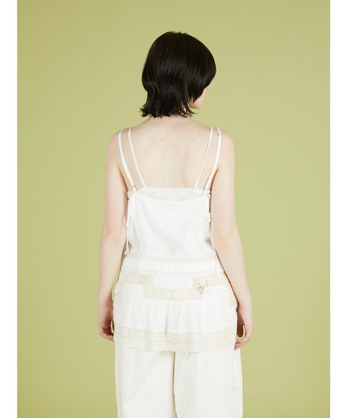 crinkle crinkle crinkle(クリンクルクリンクルクリンクル)の「【crinkle crinkle crinkle】hand tuck lace camisole/ハンドタックレースキャミソール(キャミソール・レディース・ブルー/ホワイト・FREE)」の6枚目の写真