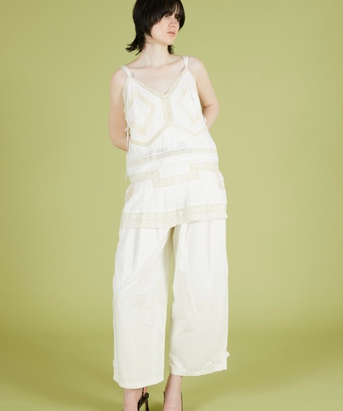 crinkle crinkle crinkle(クリンクルクリンクルクリンクル)の「【crinkle crinkle crinkle】hand tuck lace camisole/ハンドタックレースキャミソール(キャミソール・レディース・ブルー/ホワイト・FREE)」の7枚目の写真